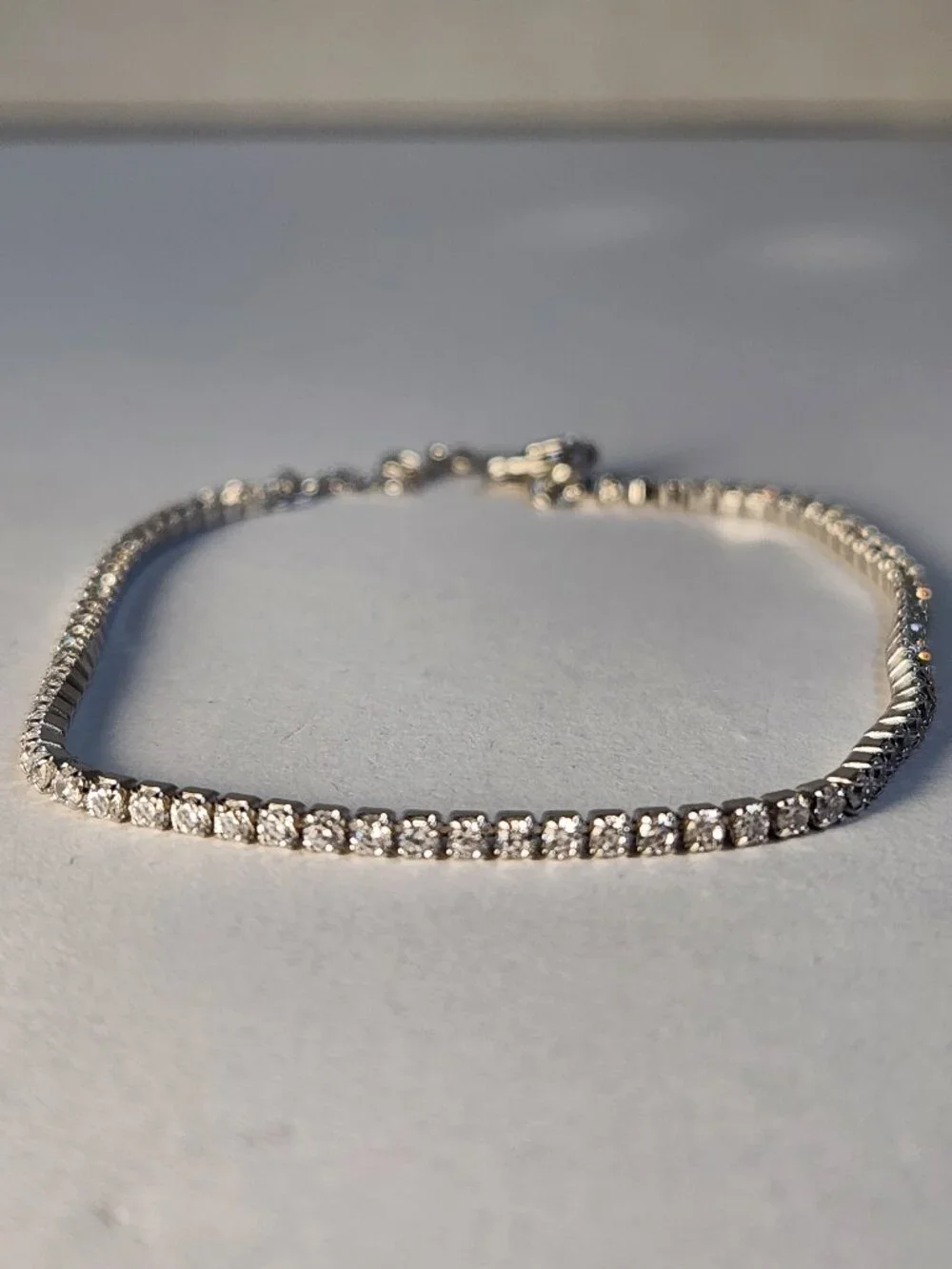 VTG NWOT Swarovski Tennis Bracelet 925 Sterling Silver 7